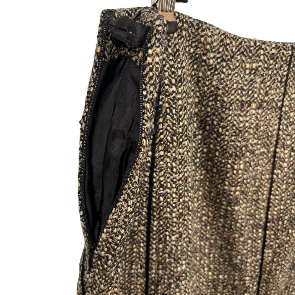 TALBOTS Womens Brown Tweed Wool Straight Pencil Skirt 8 Office Heritage Preppy‎ - Picture 4 of 6